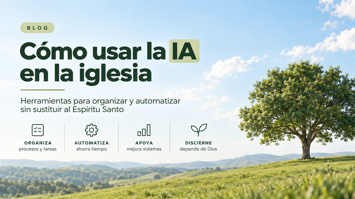 Cómo usar la IA en la iglesia para organizar y automatizar sin sustituir al Espíritu Santo